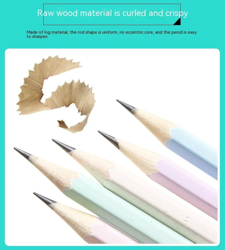 Basswood thermal transfer pencil refills with hexagonal barrel design in HB hardness