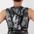 Breathable polyester chest bag in black, free size adjustable waist for outdoor sports and leisure travel