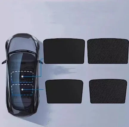 Universal vehicle ice crystal sun visor in silver tape, shown in beige and black pattern options.
