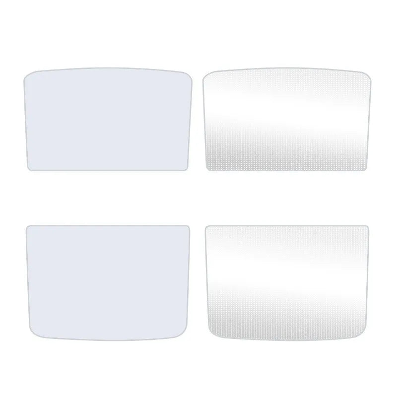 Universal vehicle ice crystal sun visor in silver tape, shown in beige and black pattern options.