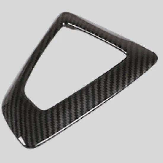 BMW car gear selector base frame in carbon fibre pattern for 1, 2, 3, 4 Series models