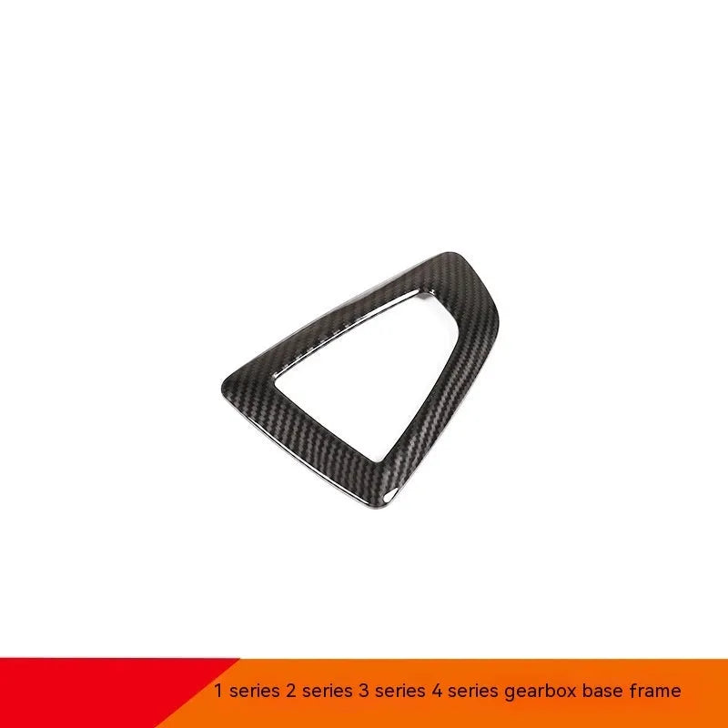 BMW car gear selector base frame in carbon fibre pattern for 1, 2, 3, 4 Series models
