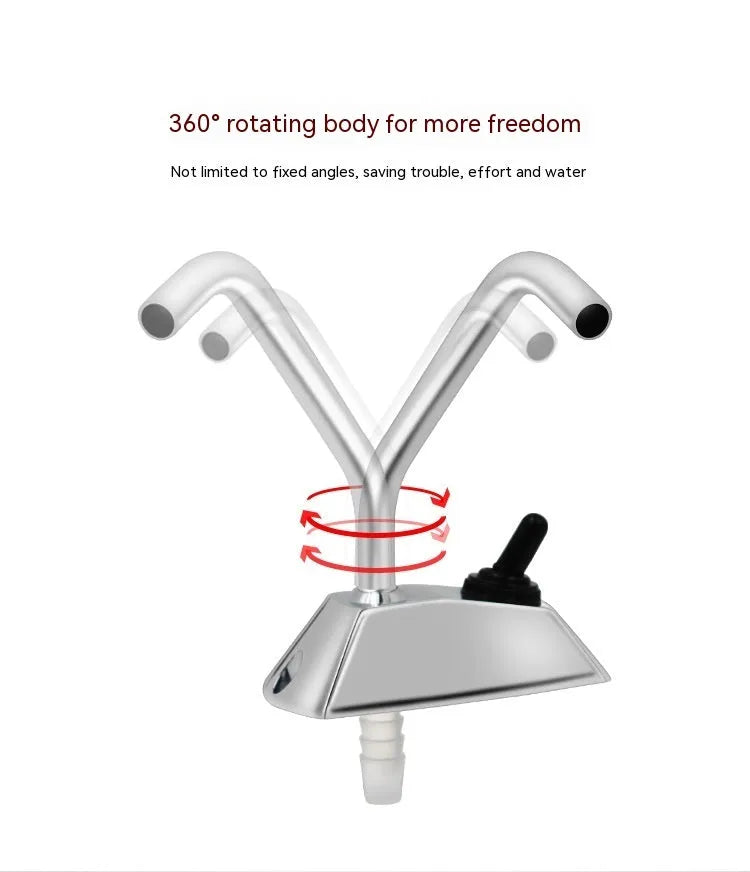 Electronic control RV kitchen tap with mirror polished stainless steel finish