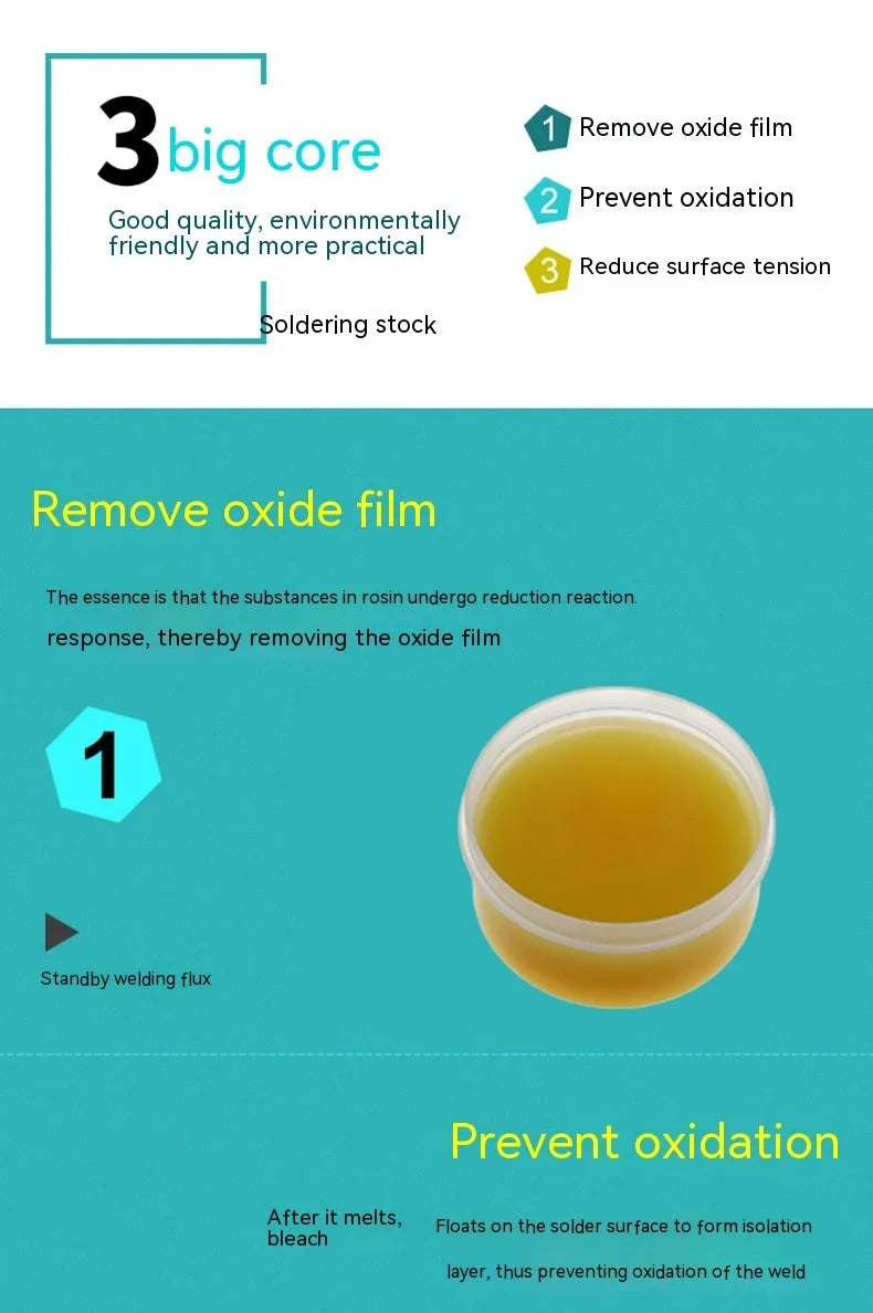CMT rosin soldering flux paste for electric soldering iron in 85g or 50g containers