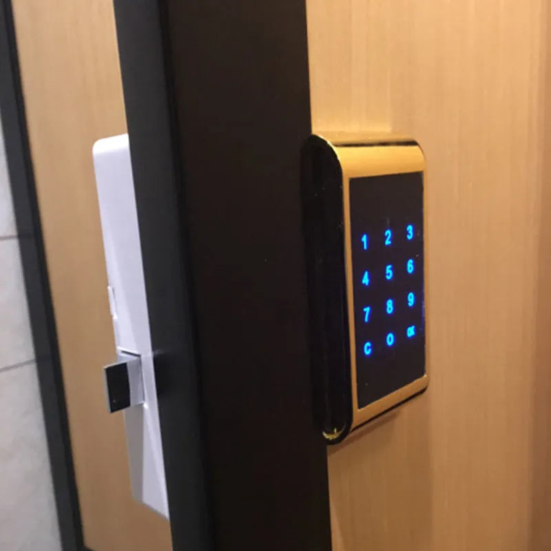 Silver zinc alloy temporary deposit code lock with digital display and keypad