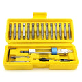 Half Time Drill driver attachment set with swivel head, Phillips bits, flathead bits, and countersink bits