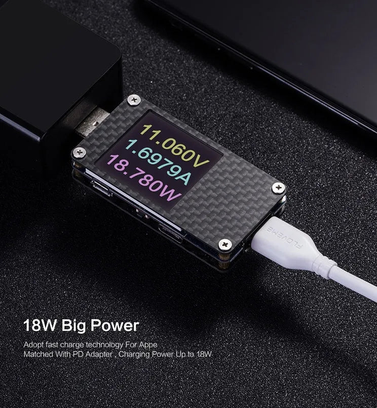 White braided USB-C to Lightning charging cable for iPhone shown at 1 metre length.
