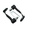 Motorcycle CNC handle guard ball guards in aluminium alloy and plastic, available in black, blue, and red