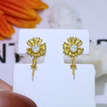 Baroque floral earring holder and earrings set in 925 sterling silver.