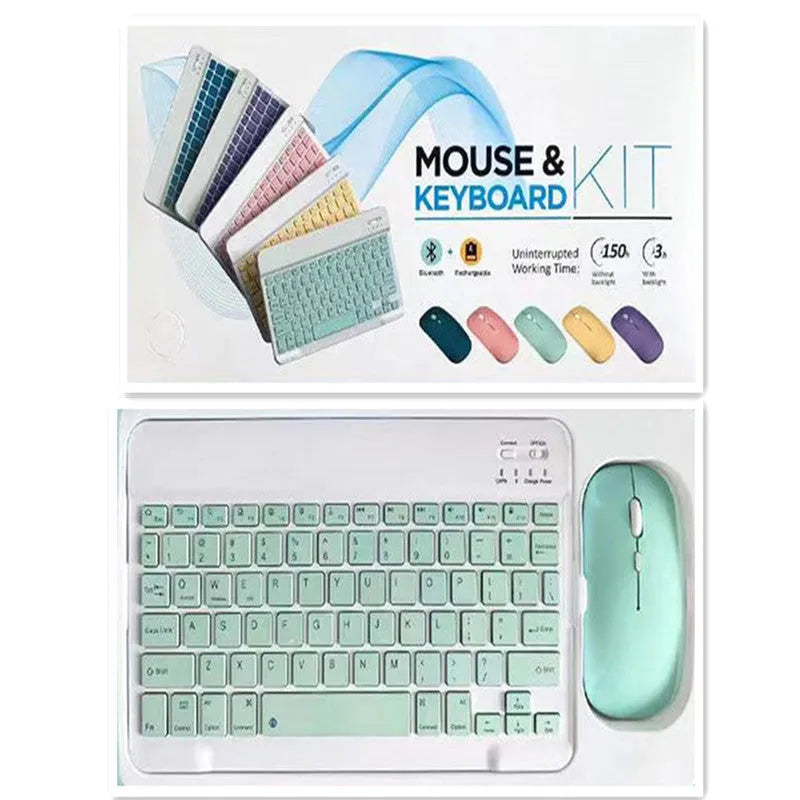 10-inch Bluetooth keyboard and mouse set in multiple colour options with compact wireless design