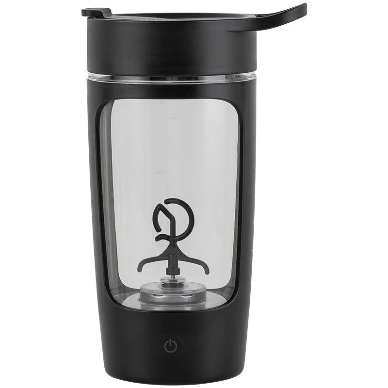 Automatic mixing cup portable juice blender in black, blue, pink, and white colours showing 650ml capacity