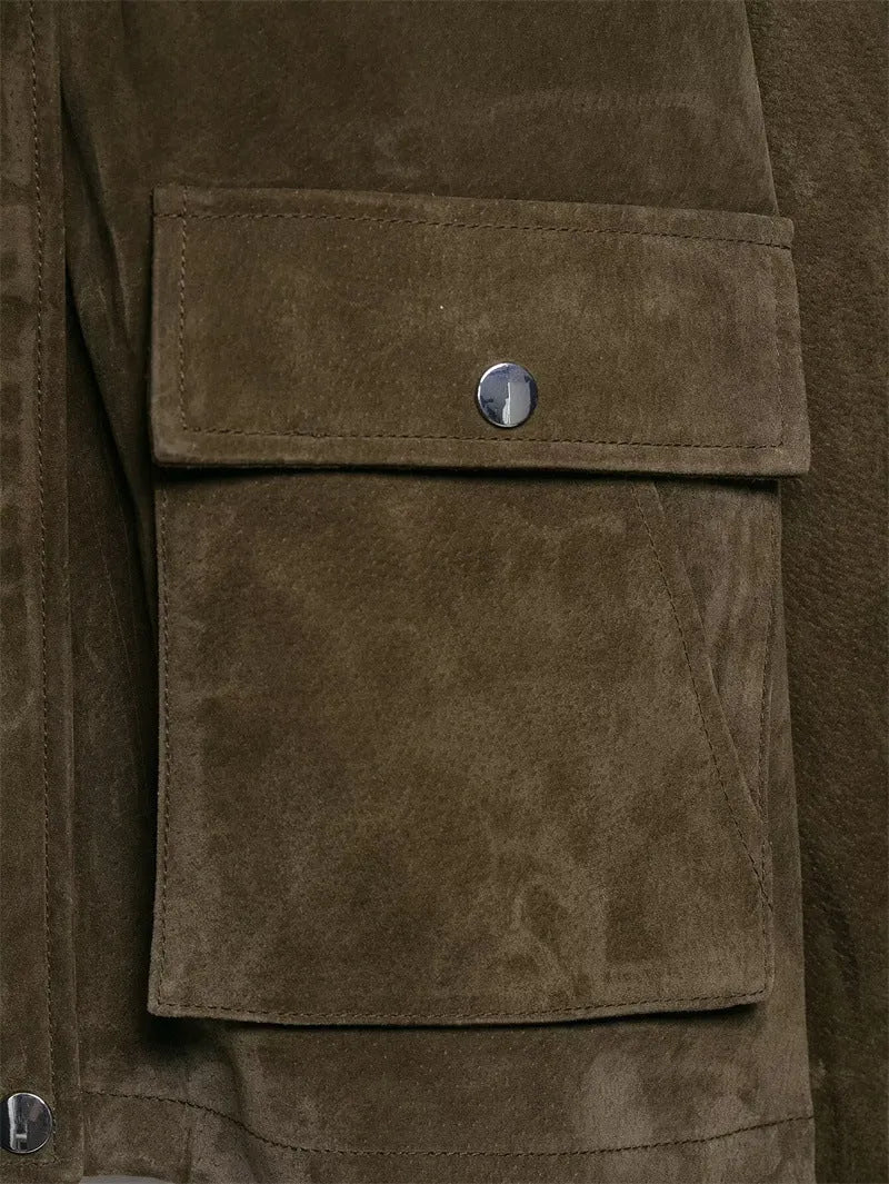 Women's medium thickness PU fabric jacket in Japanese Korean casual style
