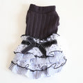 Polka dot lace cake dress pet clothing in Taro purple, shown in Princess style for dogs or cats.