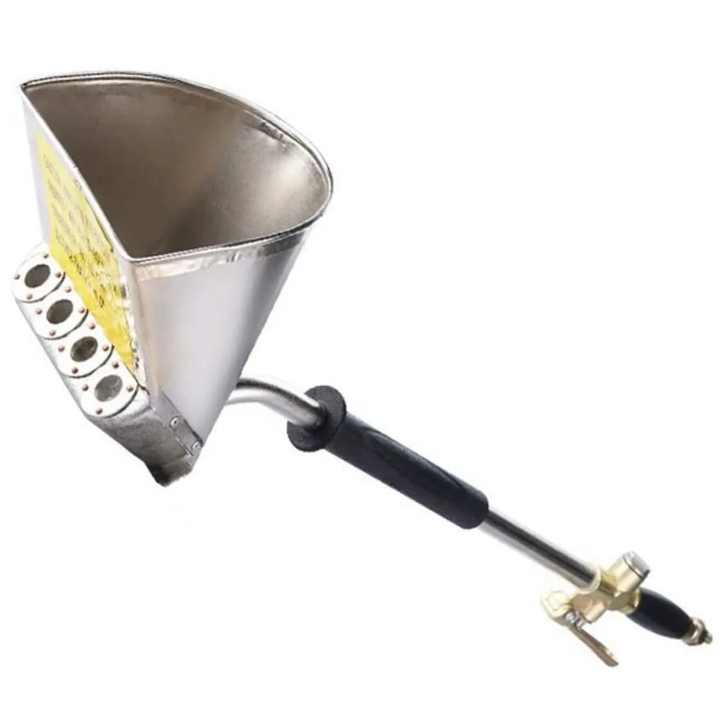 KDL-8876 automatic pneumatic paint spray gun with aluminium body and stainless steel components for wall and roof coatings.