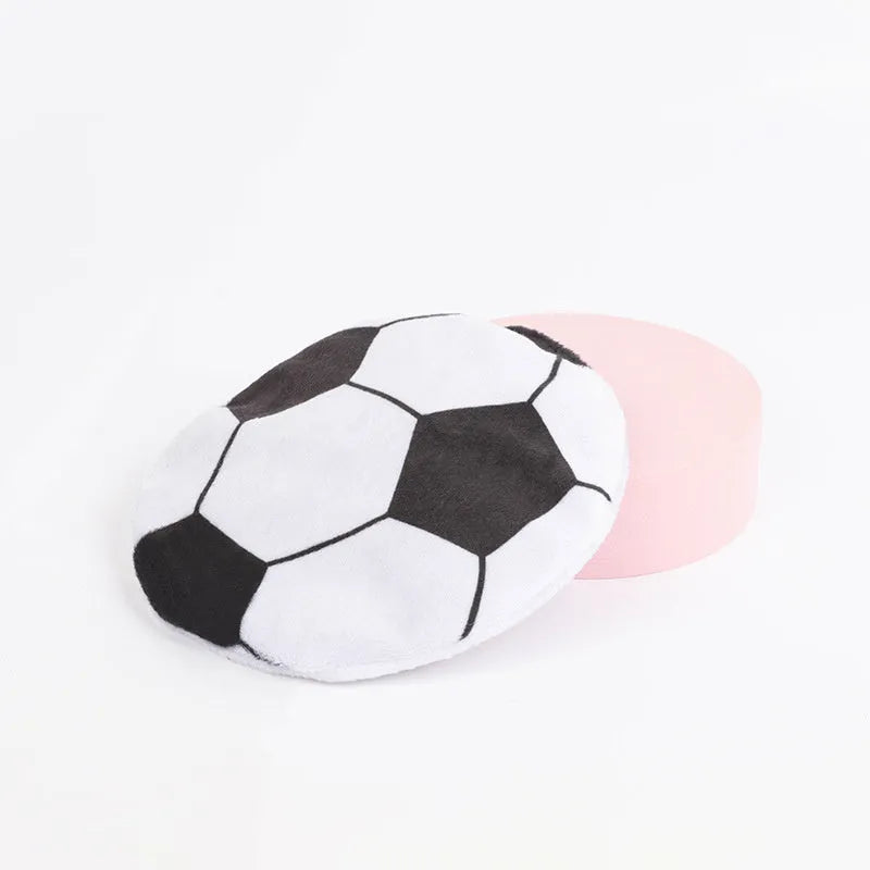 Catnip flying disc toy with crinkle sound in sports ball design for indoor cats