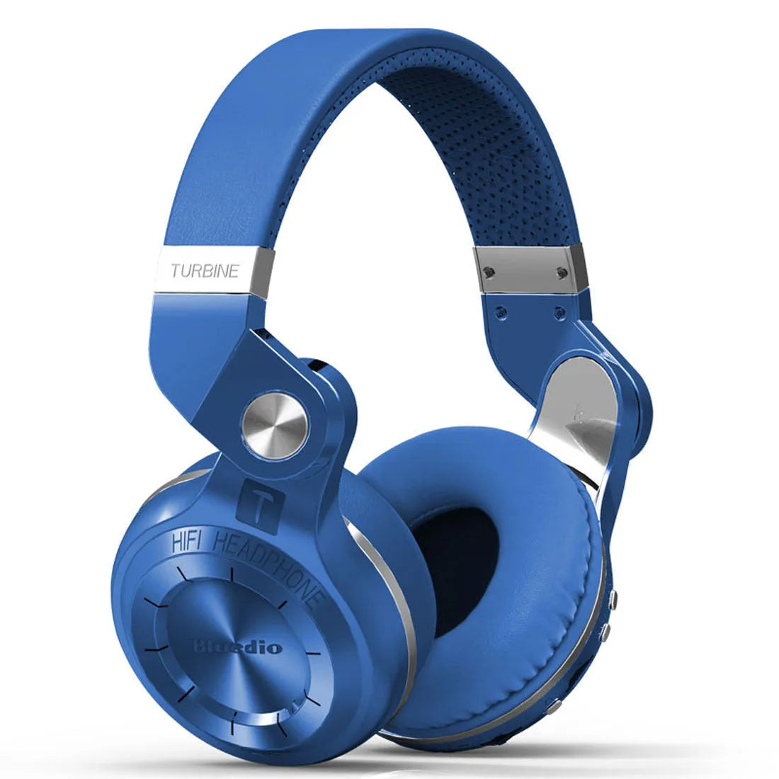 Black Bluetooth headset with card plug-in subwoofer, shown alongside Red, Blue, and White colour variants.