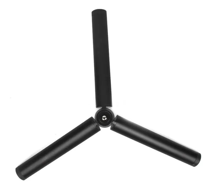 Black aluminium mobile phone tripod stabiliser for Apple iPhone photography