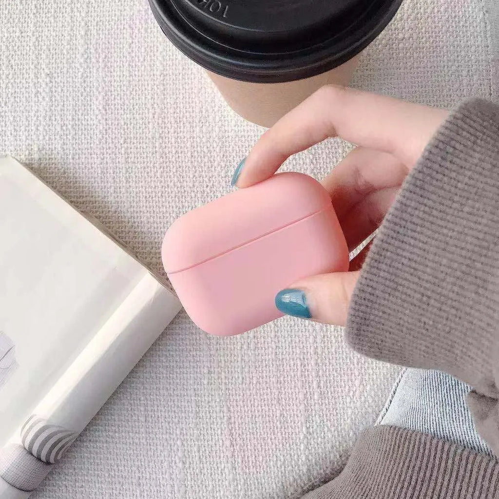 Compatible plastic protective case for Apple AirPods Pro shown in multiple colour options.