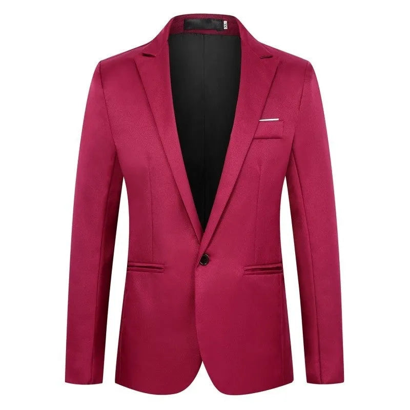 Men's wedding suit tuxedo jacket in acetate fibre with loose fit available in multiple colours