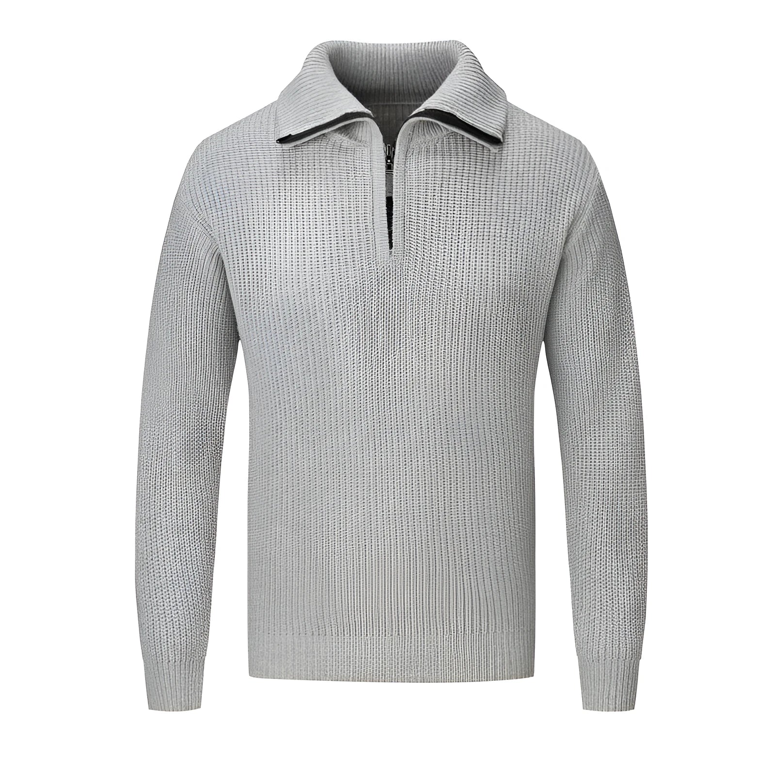 Men's slim fit pullover sweater in solid colour for autumn winter leisure wear