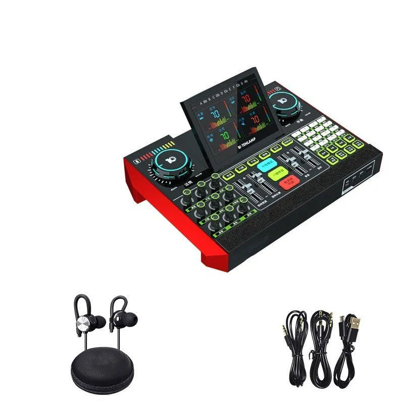 G10 sound card in black with 5.1 channel Bluetooth 5.0 for computer karaoke equipment repair and recording