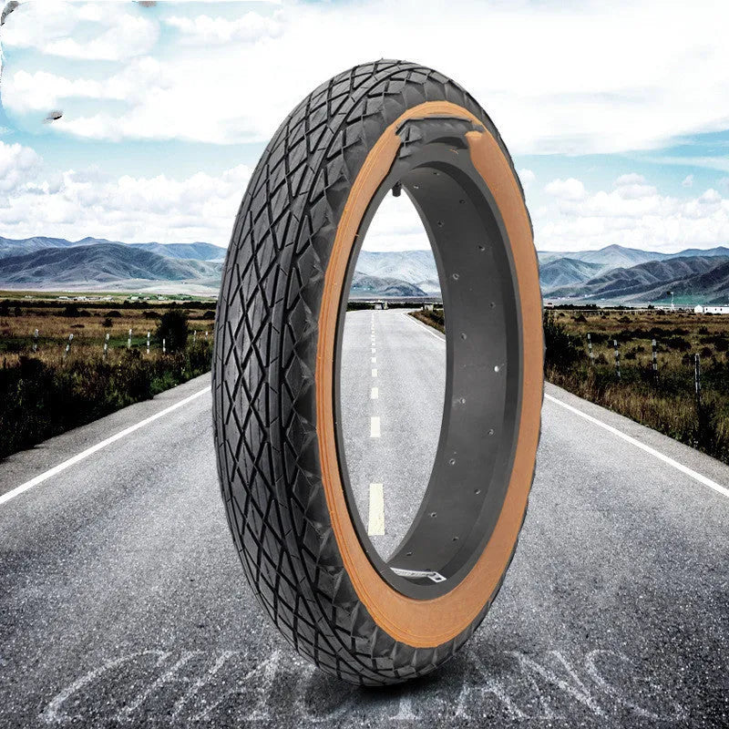 20x4.0 inch brown rubber tyre with skin edge finish for snowmobile electric powered beach car