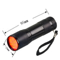 Black aluminium alloy Smart Vein Locator device with red LED lights for medical vein identification.