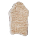 Beige pet dog plush mat on floor with soft 4cm plush surface