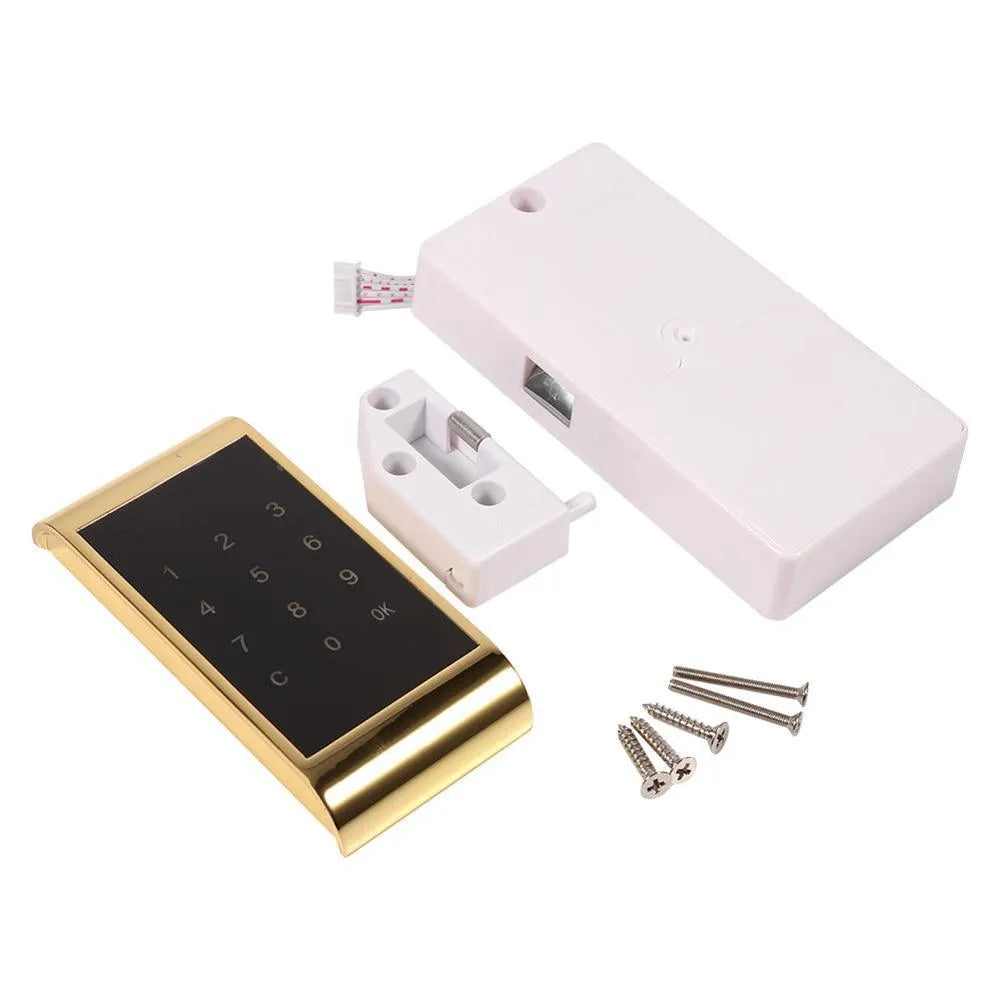 Silver zinc alloy temporary deposit code lock with digital display and keypad