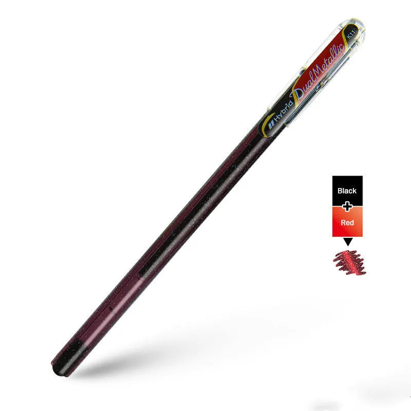 Flash K110 1.0mm gel pen with pearlescent glitter ink in eight colour options.