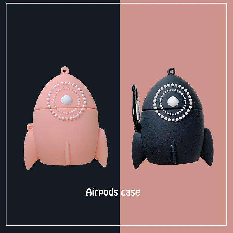 Pink silicone protective case for AirPods 2 compatible wireless earbuds