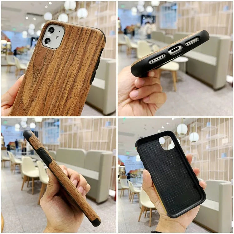 Wooden iPhone back cover case in Rosewood, Teak, Walnut or Black Rose bamboo for iPhone 11 Pro, X, 8 models