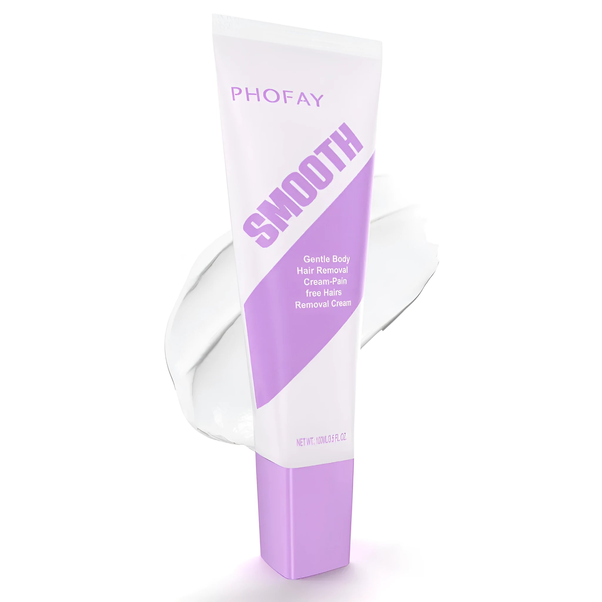 PHOFAY pain free hair removal cream tube with scraper tool for sensitive skin