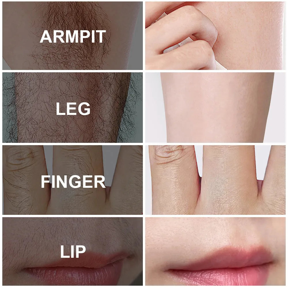 PHOFAY pain free hair removal cream tube with scraper tool for sensitive skin