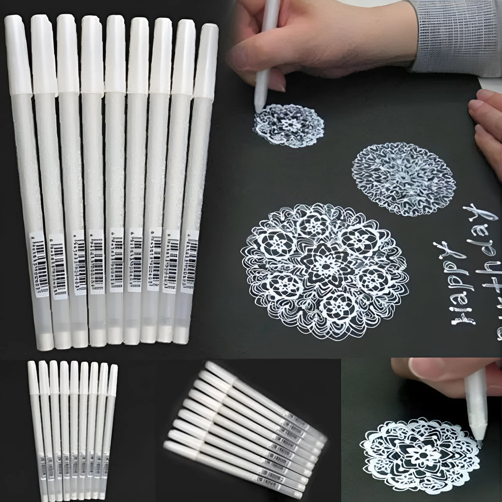 Touchnew hand-painted highlight pen in golden, silver and white colours for black card artwork