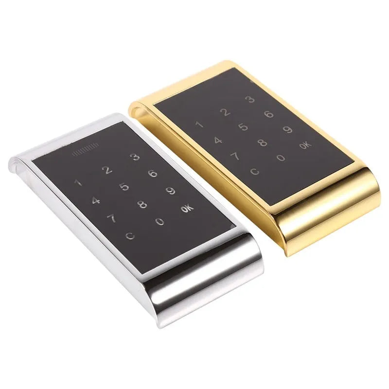 Silver zinc alloy temporary deposit code lock with digital display and keypad
