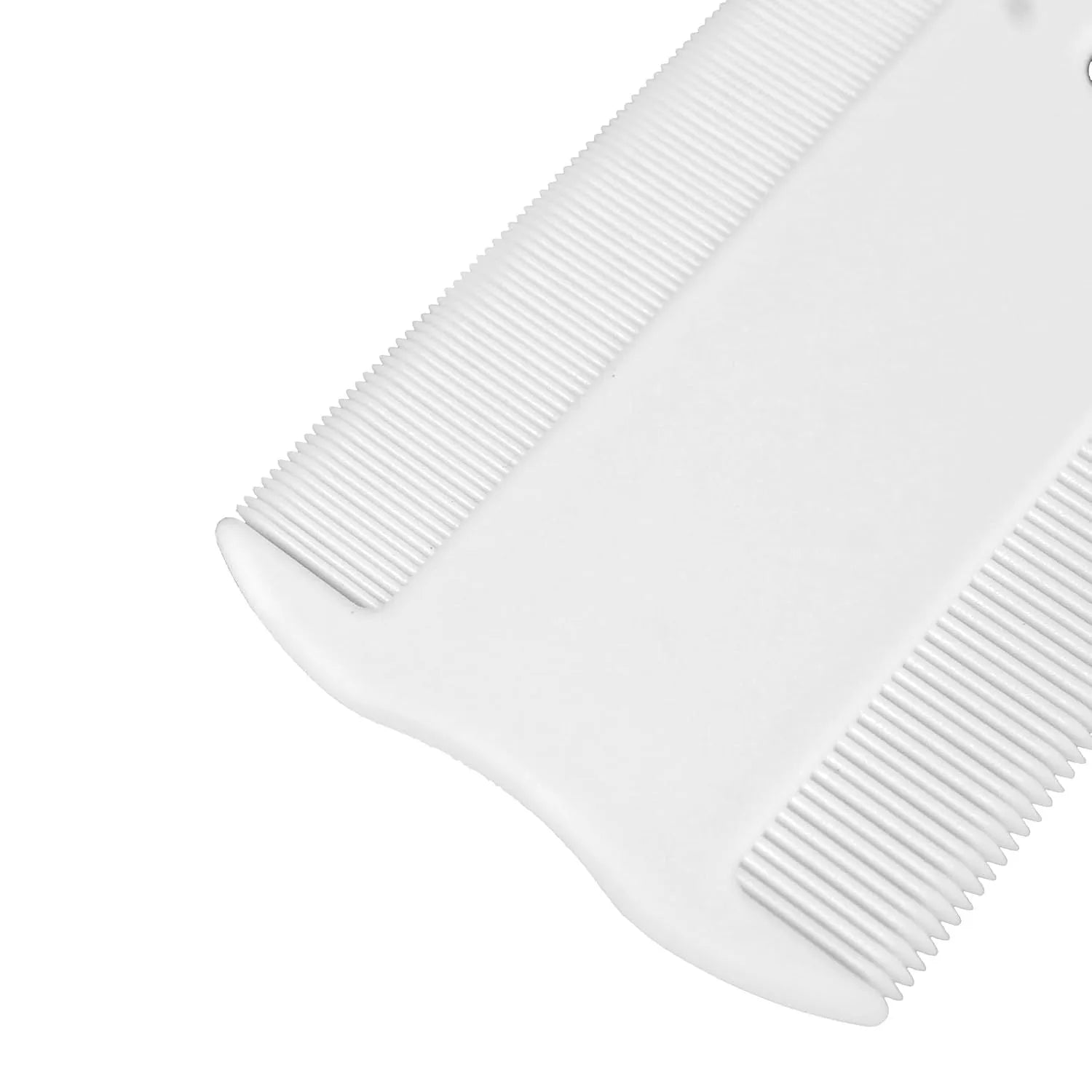 Double-sided plastic flea comb for pets with dense teeth and 0.85 cm width for dog and cat grooming