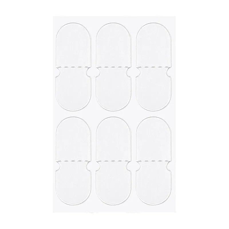 TPU ear stickers for styling support in frosted and transparent finishes with hot melt adhesive backing