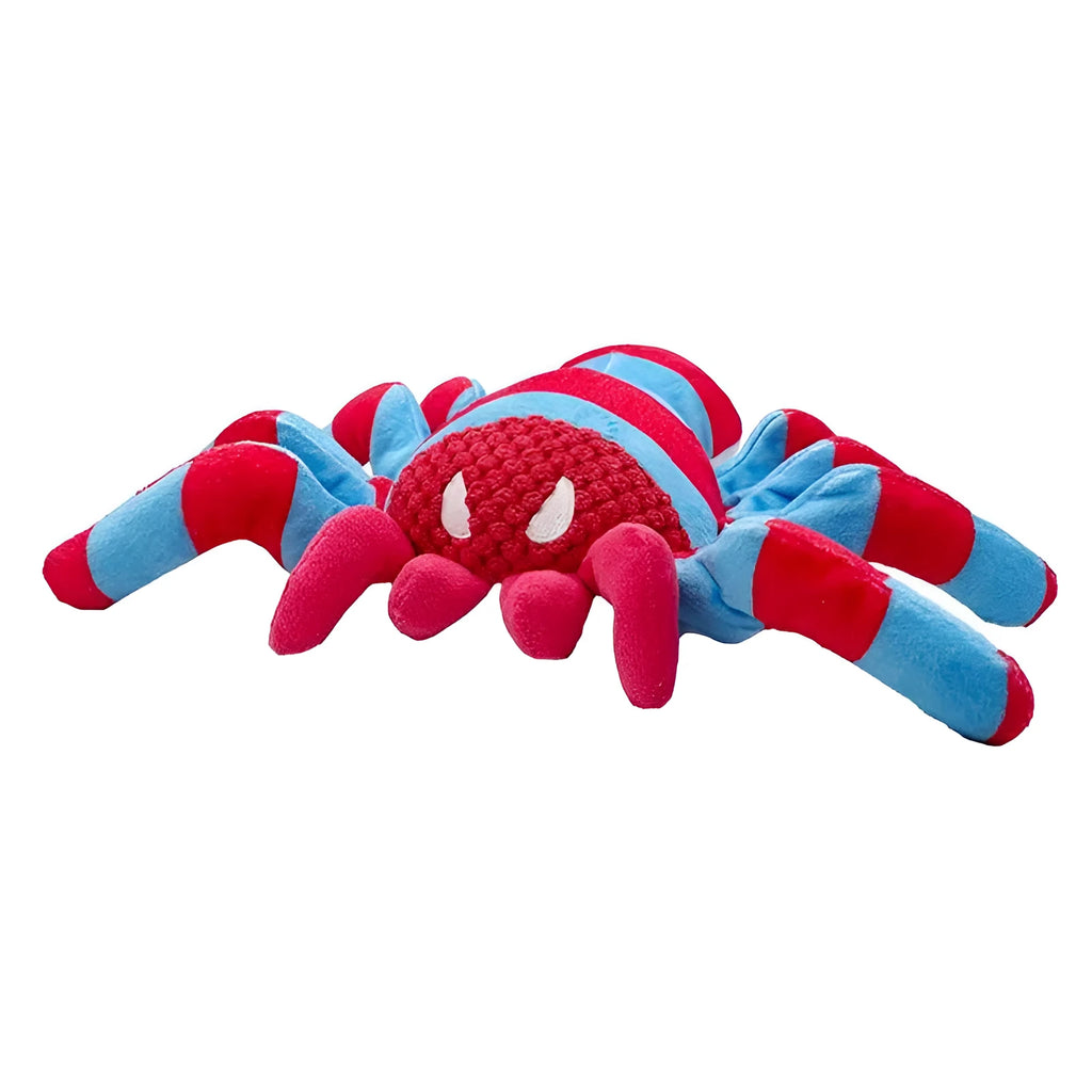 Red soft plush bite-resistant teddy dog toy with squeaker for medium and large breeds