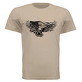 Summer loose short sleeves T-shirt for men and women, round neck, brown colour, polyester fabric
