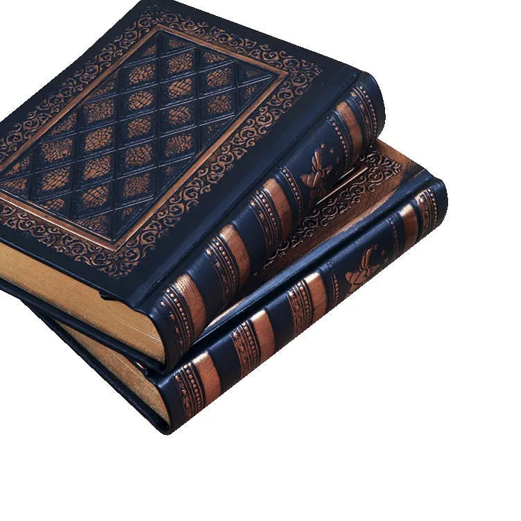 Embossed faux leather A5 notepad with textured three-dimensional cover in bronze colour option