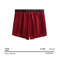 Solid colour men's polyester boxer briefs on a white background, showing the mid waist design.