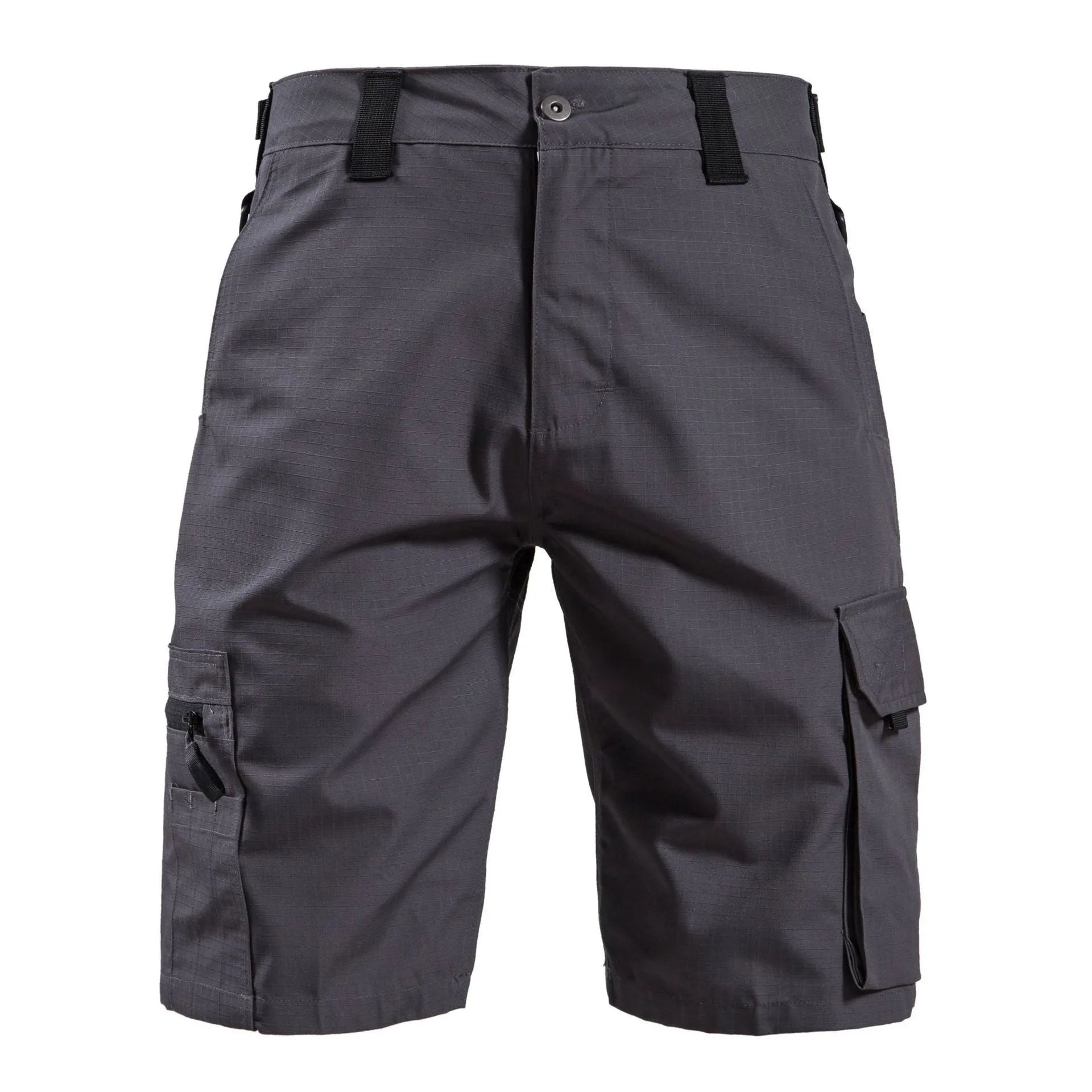 Straight-leg tactical cargo shorts in Army Green colour with cargo pockets and five-panel construction