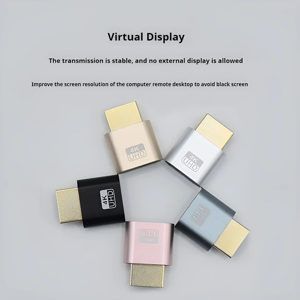 Graphics card HDMI virtual display adapter with 26.5mm interface for screen spoofing