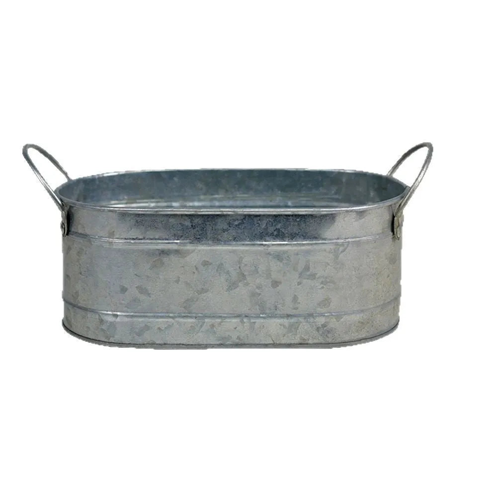 Iron metal succulent flowerpot for desktop use, showing a simple pot design.