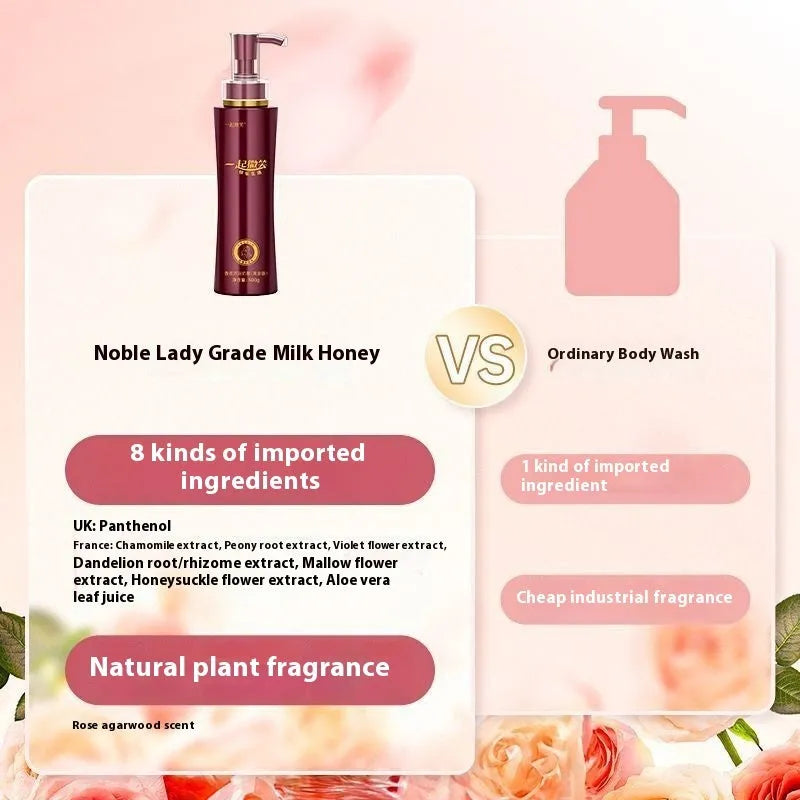 Fragrance Milk Honey Shower Gel Gold Edition 500g bottle for women moisturising deep clean