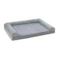 Light grey cloth indoor kennel for a large dog, showing its soft fabric construction and enclosed design.