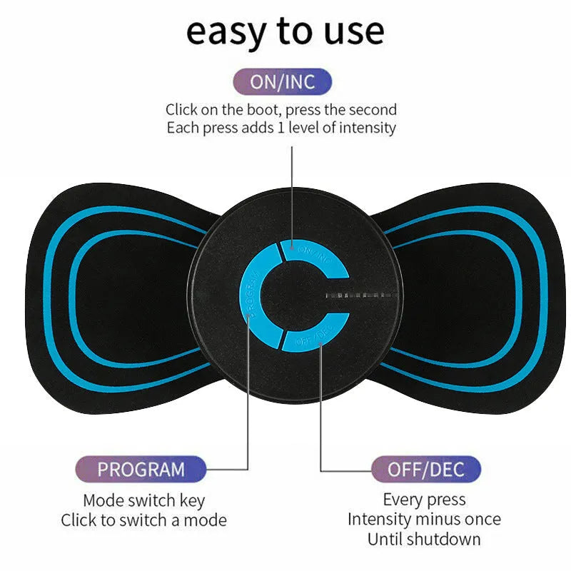 HQ-185 portable electric shoulder and neck massager with compact black design