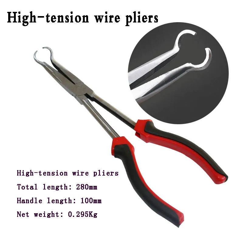 Carbon steel spark plug wire removal pliers 21cm for automotive ignition cable clamp repair