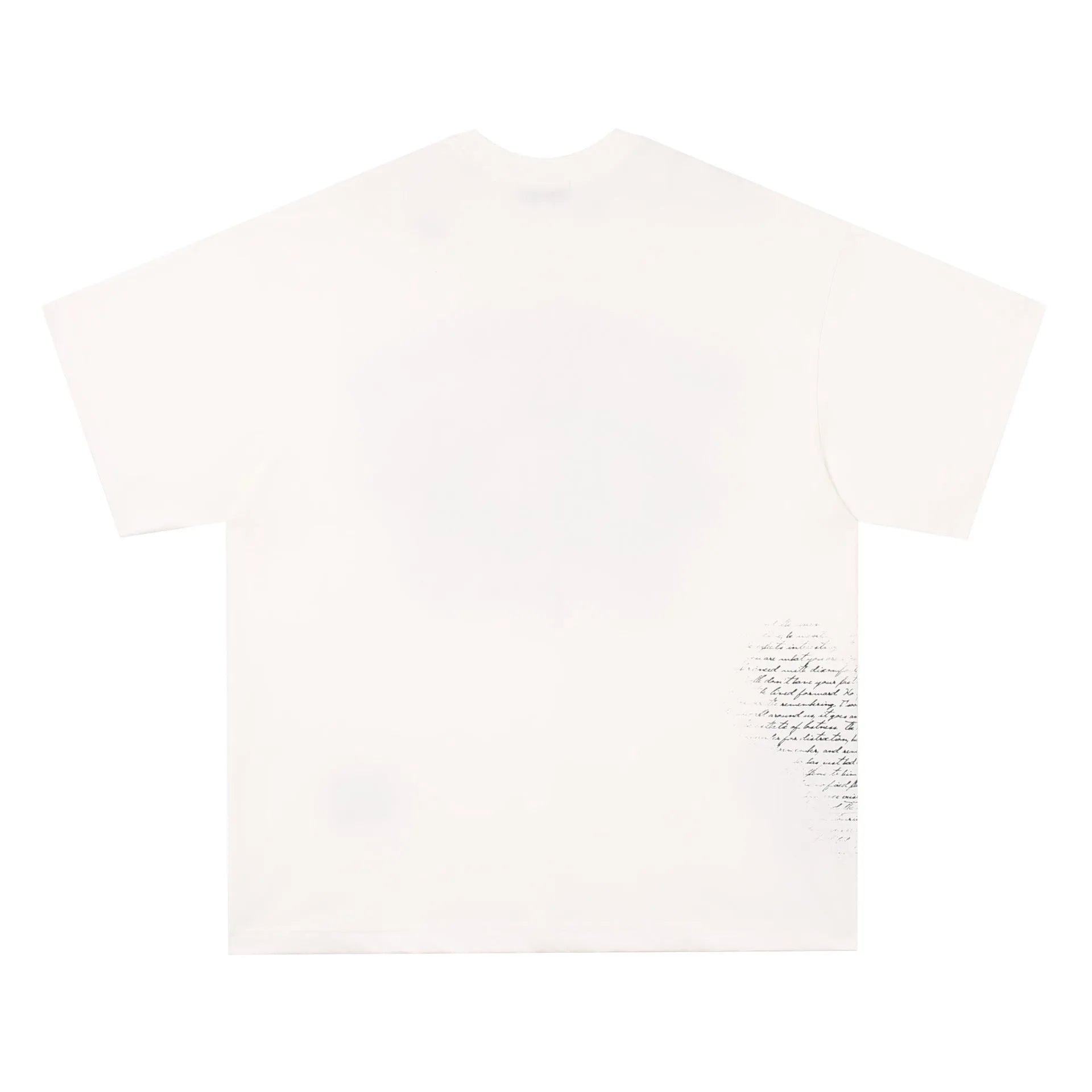 Black and white retro hip hop gothic letter print cotton T-shirt with short sleeves
